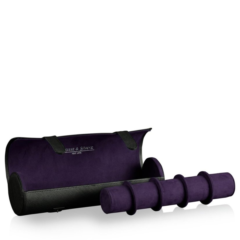 Puzdro na hodinky HEISSE & SÖHNE 70019-164 Rondo 5 Black/Violet