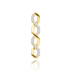 MINET Elegantný zlatý príves so zirkónmi Au 585/1000 0,60g