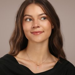 Zlatý přívěsek křížek ZP0296XJ80-2100 (585/1000) 0,21g