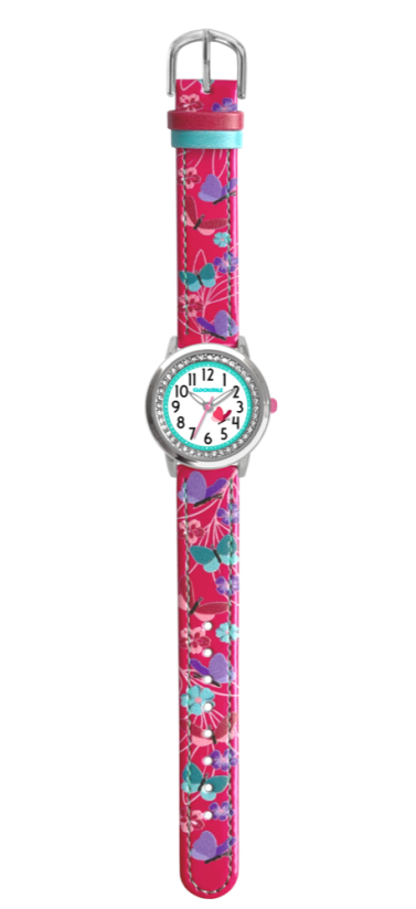 CLOCKODILE Růžové dívčí dětské hodinky MOTÝL