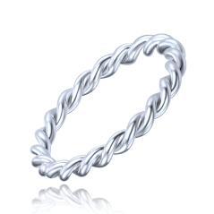 MINET Elegantný strieborný prsteň veľ. 58