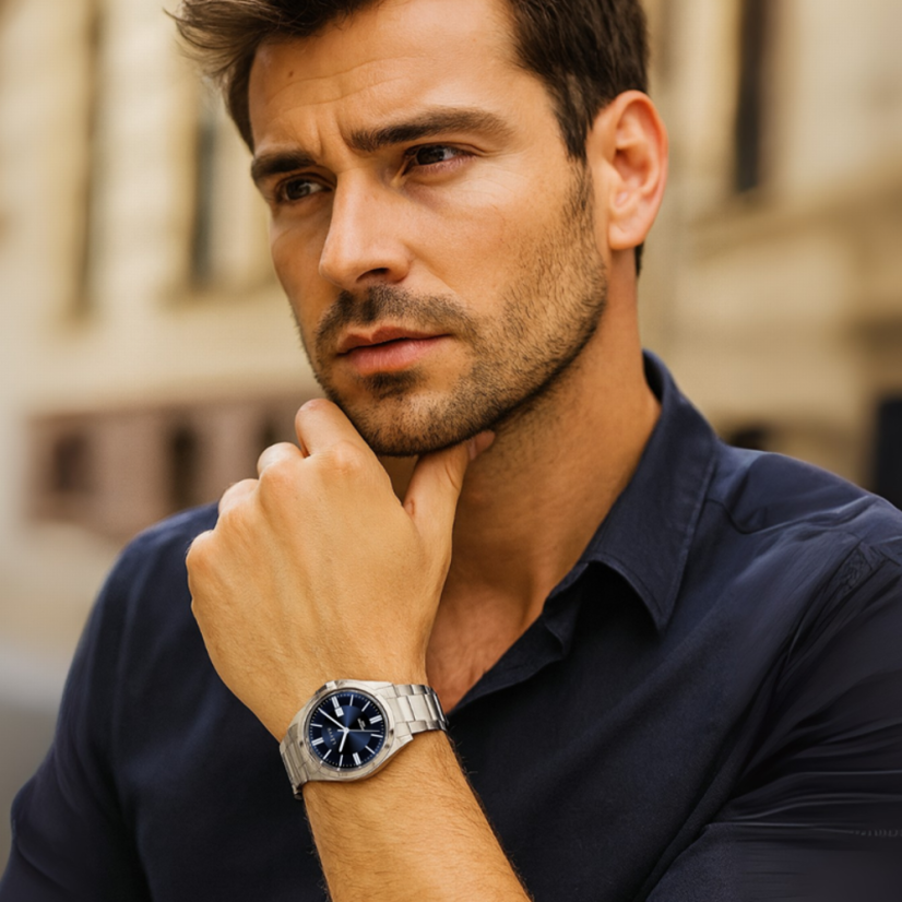 LAVVU Pánske hodinky so zafírovým sklom HALLAND Blue