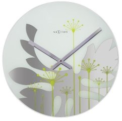 Dizajnové nástenné hodiny 8088gn Nextime Grass green 43cm