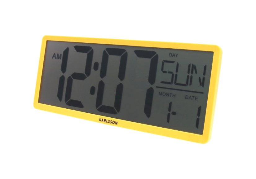 Digitální LCD hodiny 6020YE Karlsson 35cm