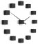 Dizajnové nástenné nalepovacie hodiny Future Time FT3000BK Cubic black