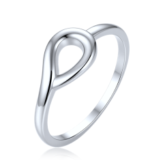 MINET Elegantní zvlněný stříbrný prsten vel. 62