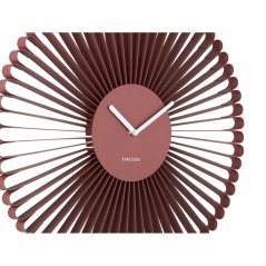 Nástěnné dekorační kovové hodiny 6074RD Karlsson 50cm, červené