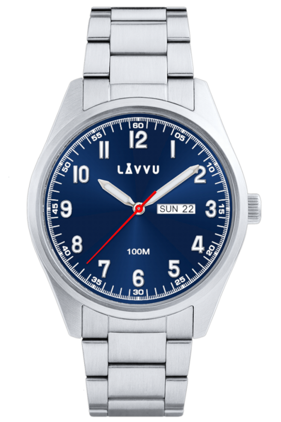 LAVVU Ocelové pánské hodinky FOSEN Blue