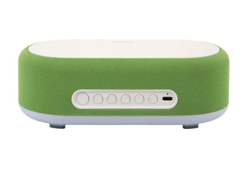Stolové hodiny s budíkom, nabíjačkou smartfónov a Bluetooth reproduktorom 6033BG Karlsson 20cm