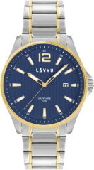 Pánske hodinky so zafírovým sklom LAVVU NORDKAPP Bicolor Blue