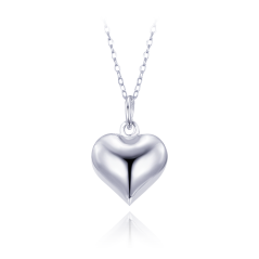MINET Strieborný náhrdelník srdiečko