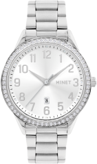 MINET Stříbrné dámské hodinky Avenue s čísly