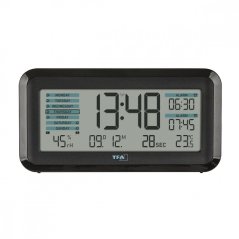 TFA 60.2562.01.GB - Rádiem řízený digitální budík BOXX2 s automatickým podsvícením