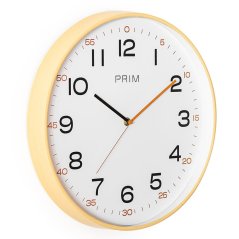 Nástěnné rádiem řízené hodiny s tichým chodem PRIM Radio Sandy - světle hnědé - E01P.4589.51