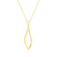Pozlátený strieborný náhrdelník so zirkónmi JVD SVLN0876XJ5GO45
