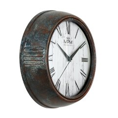 Nástenné hodiny s tichým chodom MPM Rusty Metal - E01.4204.63