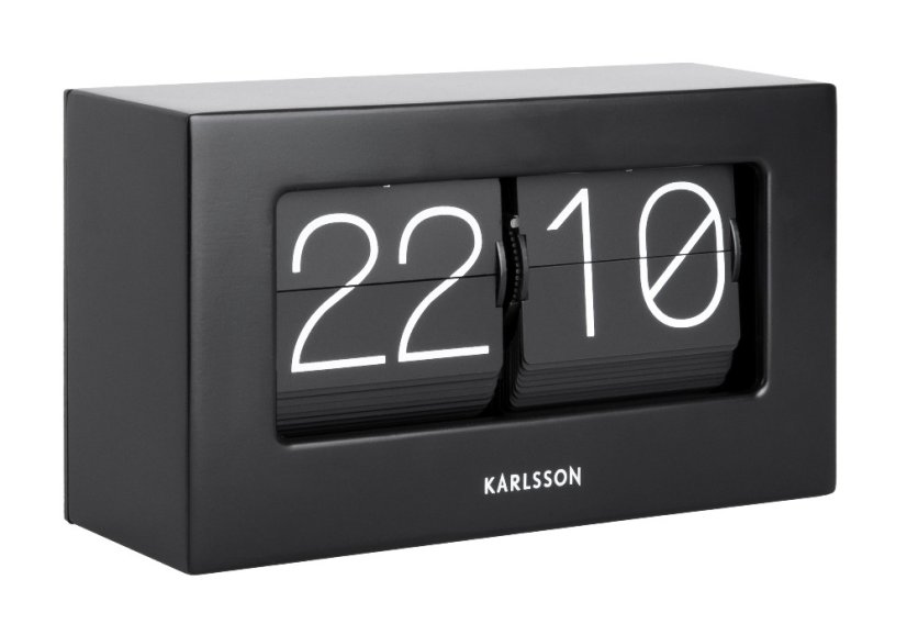Dizajnové stolné preklápacie hodiny 5620BK Karlsson 21cm