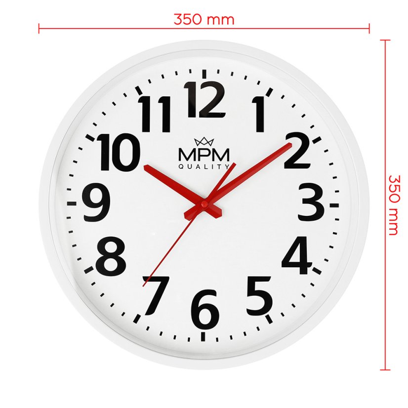 Nástenné hodiny s tichým chodom MPM Classic - A - E01.4205.0000