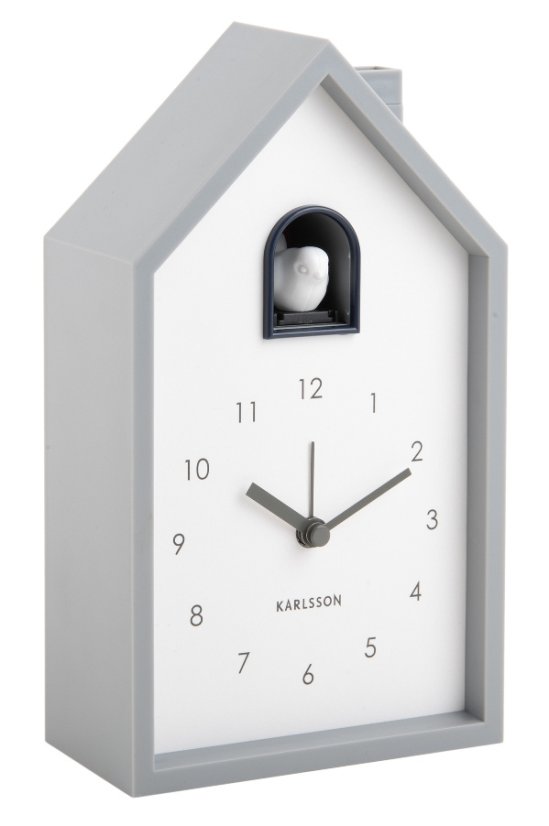 Stolové hodiny s kukučkovým budíkom 6015GY Karlsson 20cm