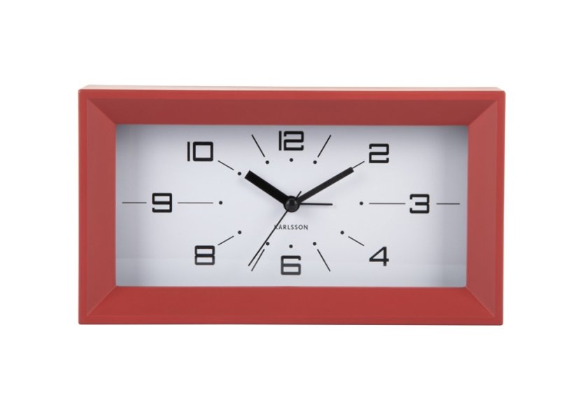 Dizajnové stolné hodiny s budíkom 6066RD Karlsson 20cm