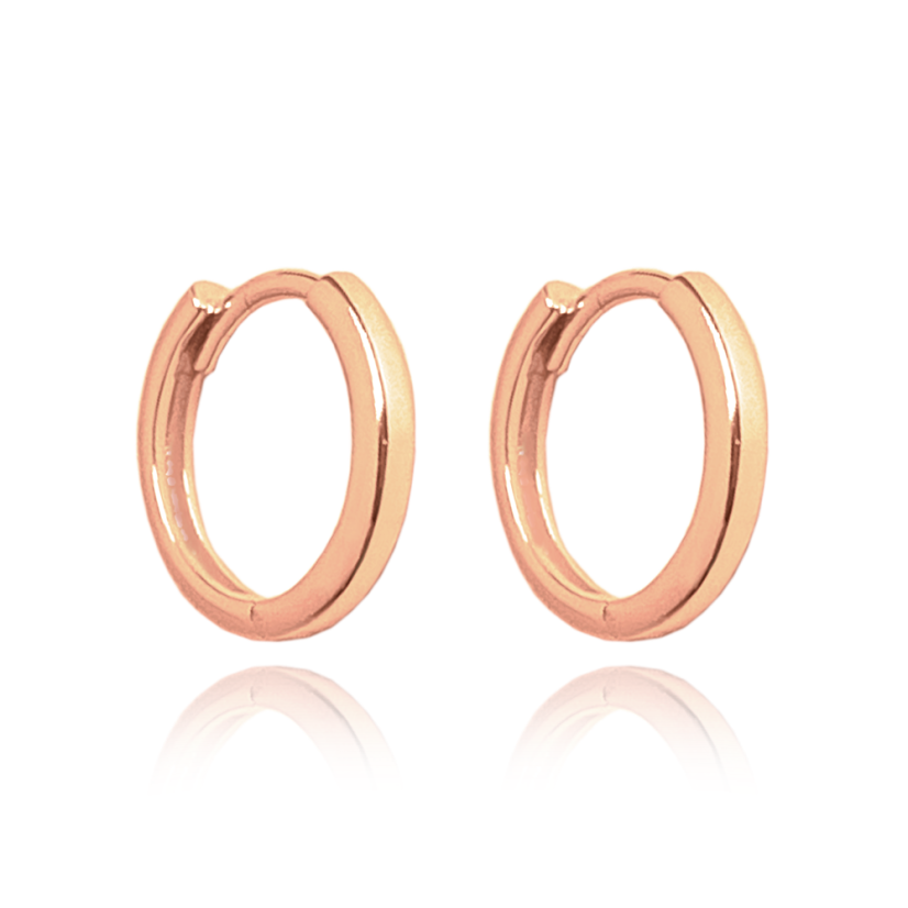 MINET Rose gold strieborné náušnice KRUHY 1,5 cm MINET Rose gold strieborné náušnice KRUHY 1,5 cm