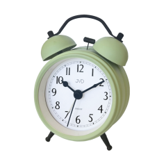 Ručičkový kovový budík s tichým chodem a mechanickým zvoněním JVD SRP2218.1
