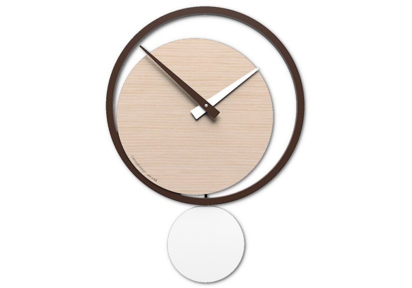 Designové kyvadlové hodiny 11-010 CalleaDesign Eclipse 51cm (více barevných variant) Barva zelené jablko-76 Dýha wenge - 89