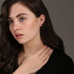 Zlaté náušnice so zirkónmi ZE0867XJ80-9300 (585/1000) 0,93g