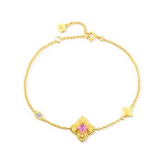 Pozlátený strieborný náramok JVD SVLB0927SK6GR18