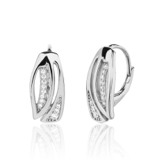 Stříbrné náušnice se zirkony JVD SVLE3555XK8BI00