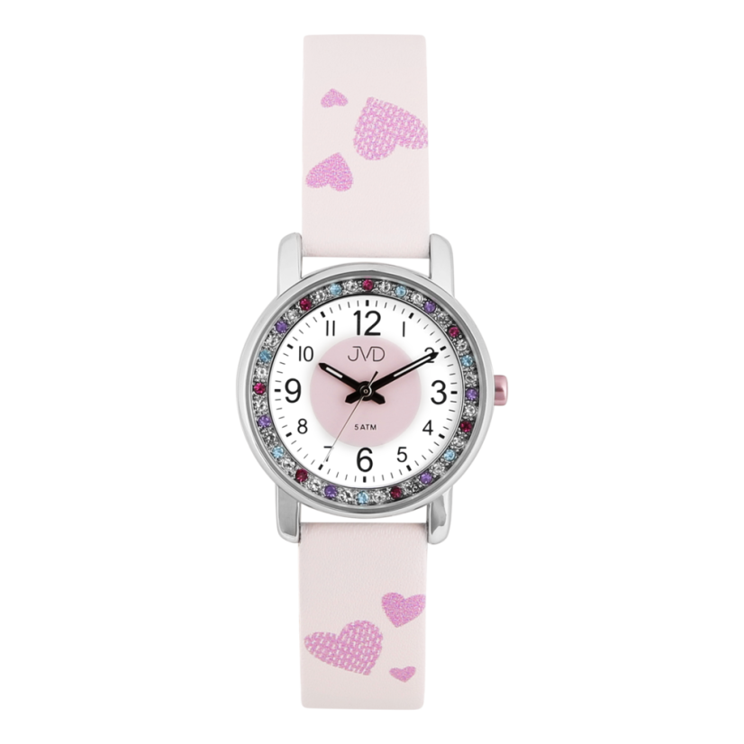 Detské náramkové hodinky s motívom srdca JVD J7237.1