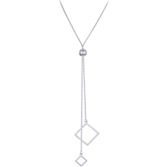 MINET Moderný strieborný náhrdelník so zirkónmi