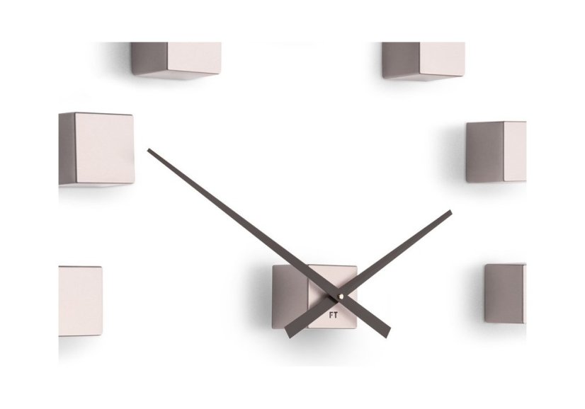 Dizajnové nástenné nalepovacie hodiny Future Time FT3000PI Cubic pink
