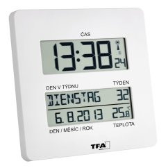 TFA 60.4509.02 - Nástenné hodiny riadené rádiovým signálom DCF