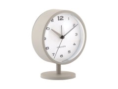 Dizajnové stolné hodiny s budíkom 6027GY Karlsson 14cm