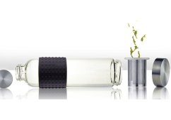 ASOBU skleněná láhev Ice Tea&Ice Coffee IT2GO s infuserem černá 400ml