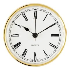 Vestavné hodiny 85 mm - zlaté, římské číslice 550/3306-01 - E22.4772.003103