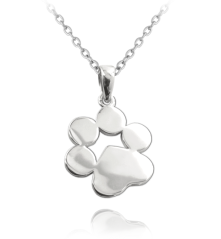 MINET Stříbrný náhrdelník TLAPKA pro gravírování