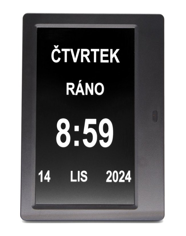 Airbi NOTE - hodiny s kalendárom, textovými upozorneniami a fotorámikom