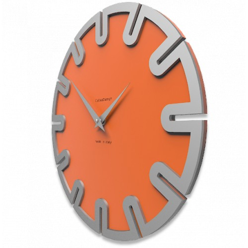 Dizajnové hodiny 10-017 CalleaDesign Roland 35cm (viac farebných verzií) Farba oranžová-63 - RAL2004