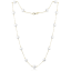 MINET Pozlátený strieborný náhrdelník s bielymi perlami Ag 925/1000 11,70g