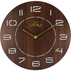 Drevené hodiny s tichým chodom MPM E07M.4115.54