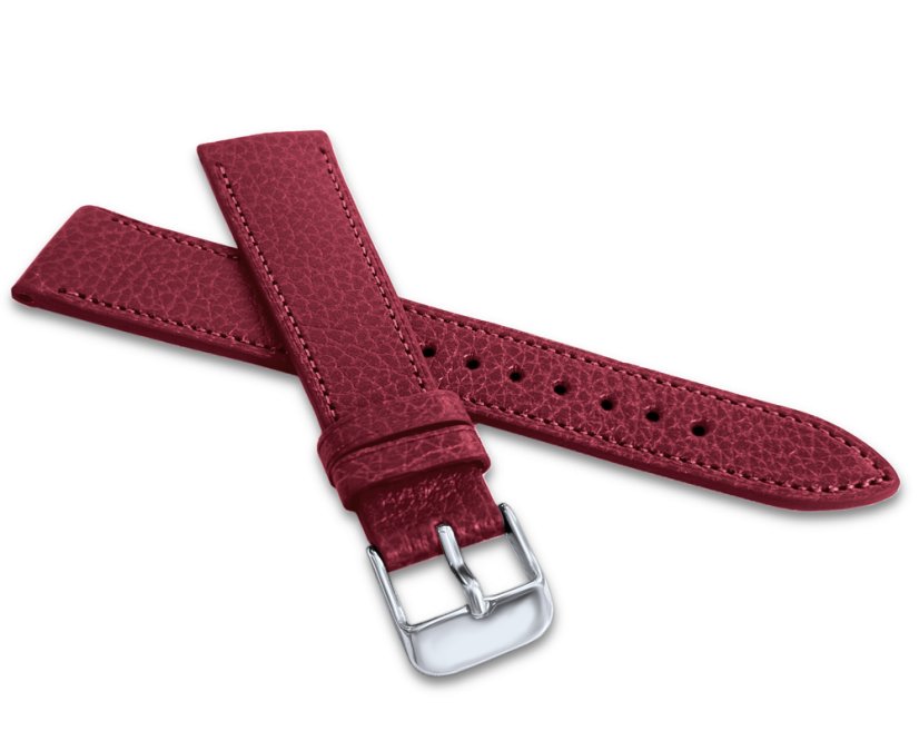 LAVVU Vínový prešitý remienok MEDITERRA z luxusnej kože Top Grain - 22 LAVVU Vínový prešitý remienok MEDITERRA z luxusnej kože Top Grain - 22