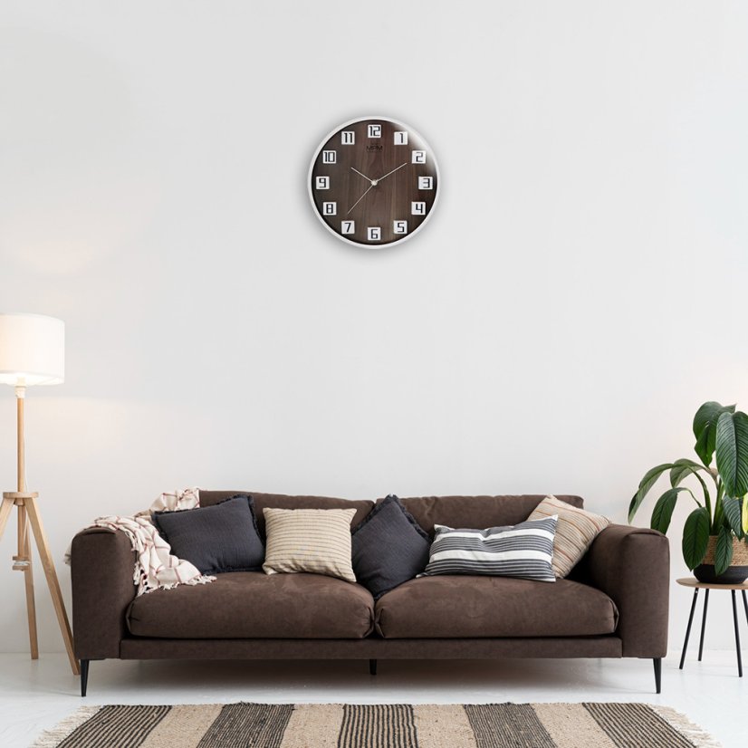 Nástenné hodiny s tichým chodom MPM Gamali - B - E01.4289.0054