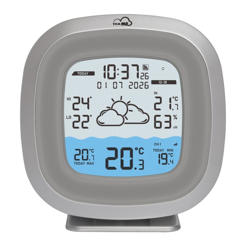 TFA 35.8114.10 - Bezdrôtová WiFi meteostanica so šikovnou predpoveďou a bazénovým čidlom TFA.me ID-09