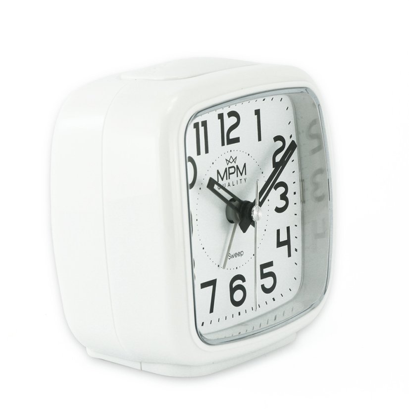 Budík s LED podsvícením a tichým chodem MPM  C01.3966.00