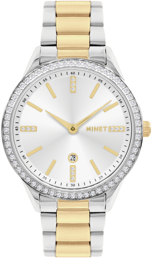 MINET Stříbrno-zlaté dámské hodinky AVENUE