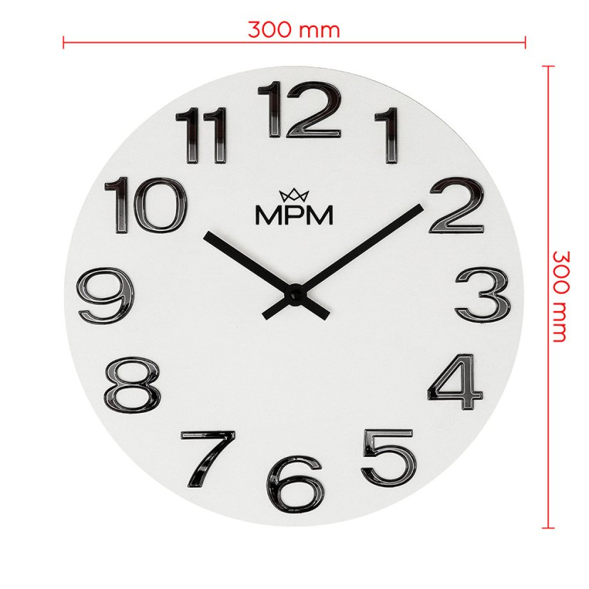 Nástenné hodiny s tichým chodom MPM Timber Simplicity - C - E07M.4222.0090