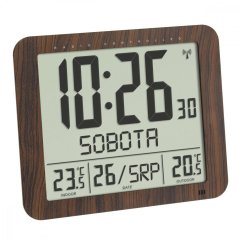 TFA 60.4518.08 - Nástenné hodiny DCF s vonkajším čidlom teploty as českým dňom v týždni