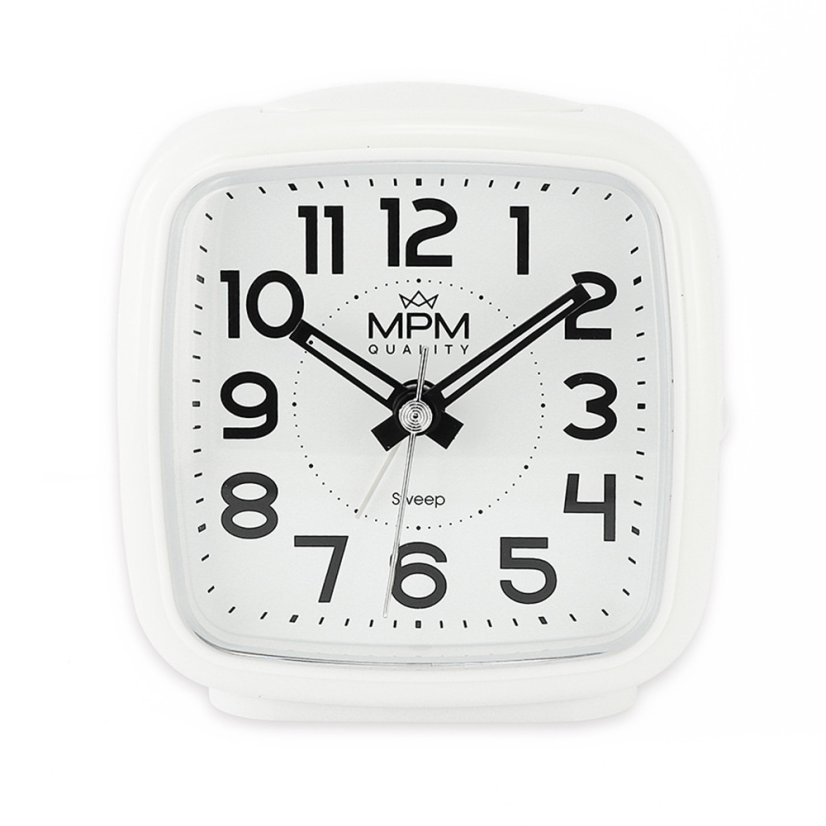 Budík s LED podsvícením a tichým chodem MPM  C01.3966.00